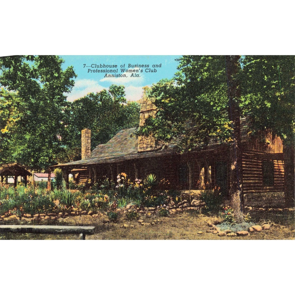 Vintage Postcard Clubhouse Business Professional Womens Club Anniston AL - Picture 1 of 2